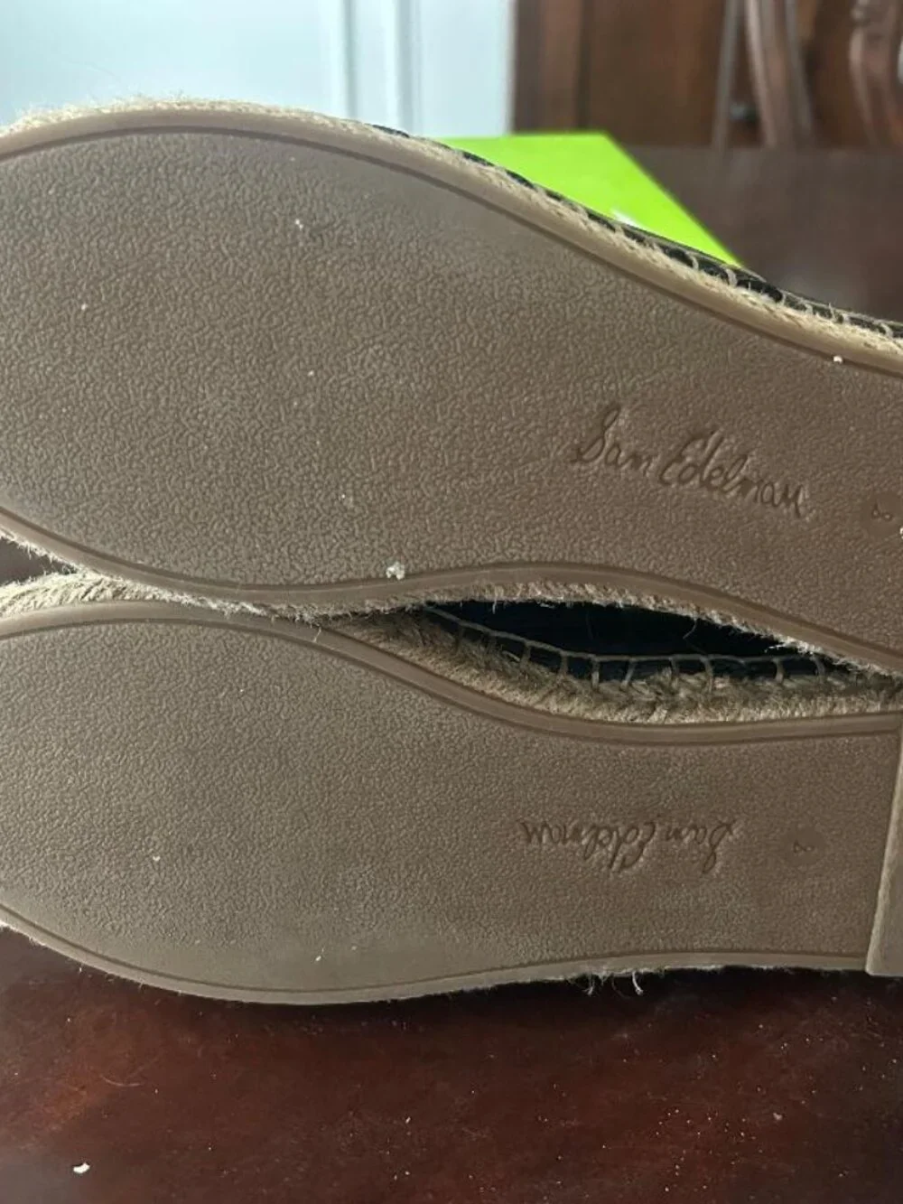 Sam Edelman Kesia Black Slip On Espadrille EUC